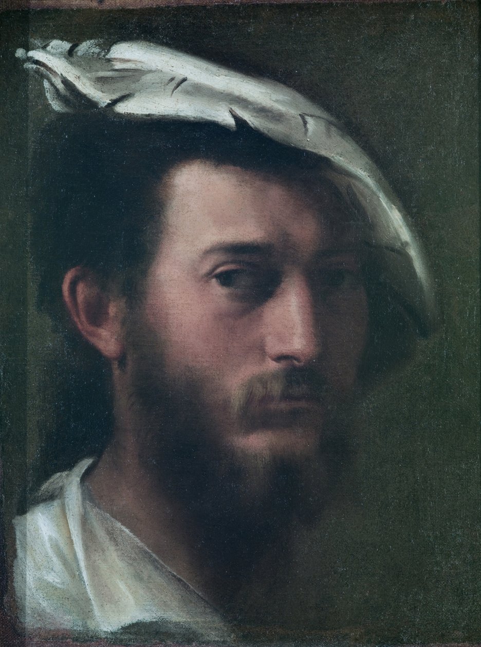 Zelfportret, 1525-30 door Francesco Primaticcio