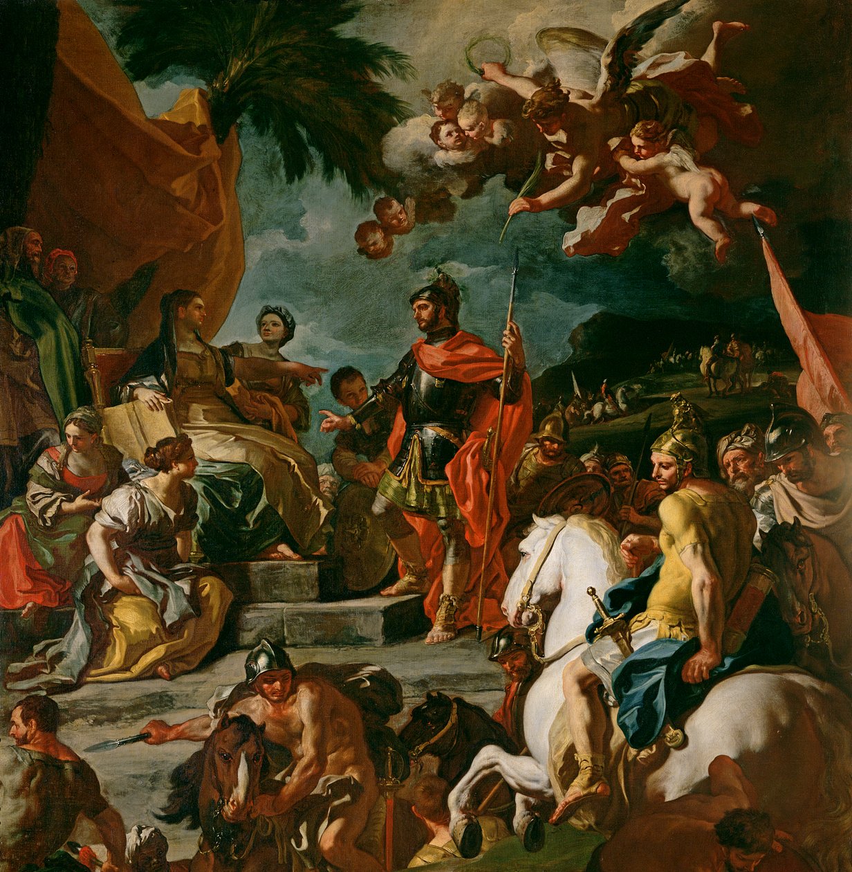 Barak en Deborah (detail) door Francesco Solimena