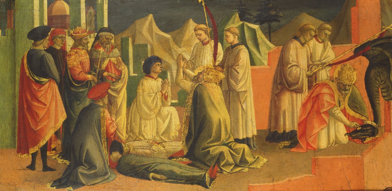 Verhaal van Sint Sylvester door Francesco di Stefano Pesellino
