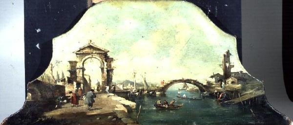 Capriccio Venetiaanse Havenzicht door Francesco (after) Guardi
