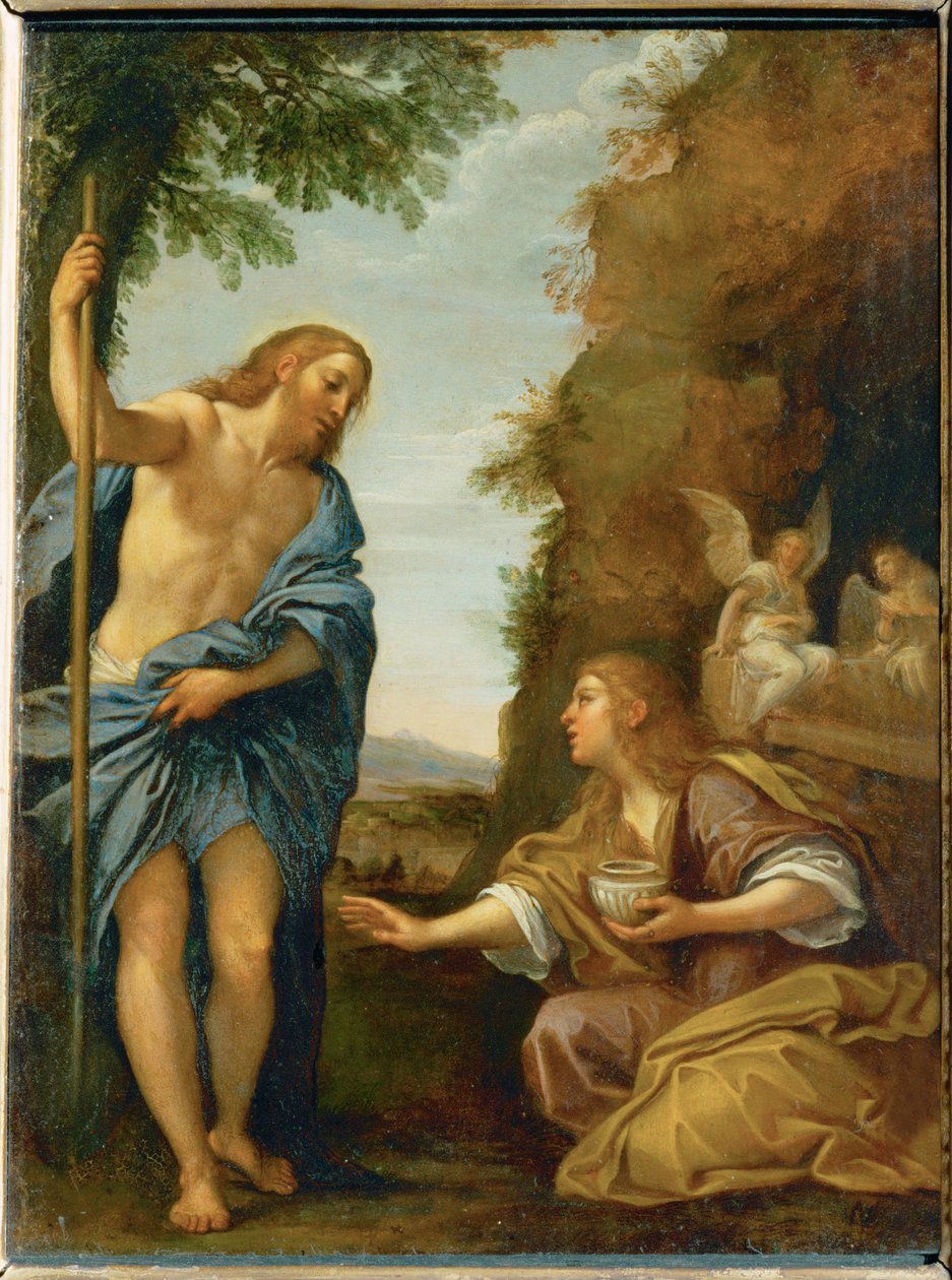 Christus en de Magdalena ... door Francesco Albani