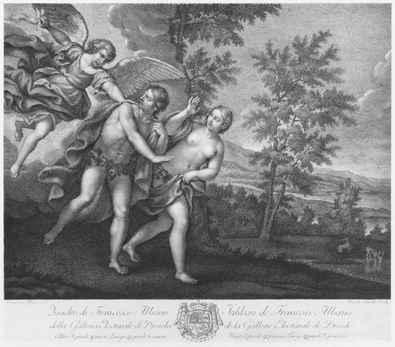 De verdrijving uit het paradijs door Francesco Albani