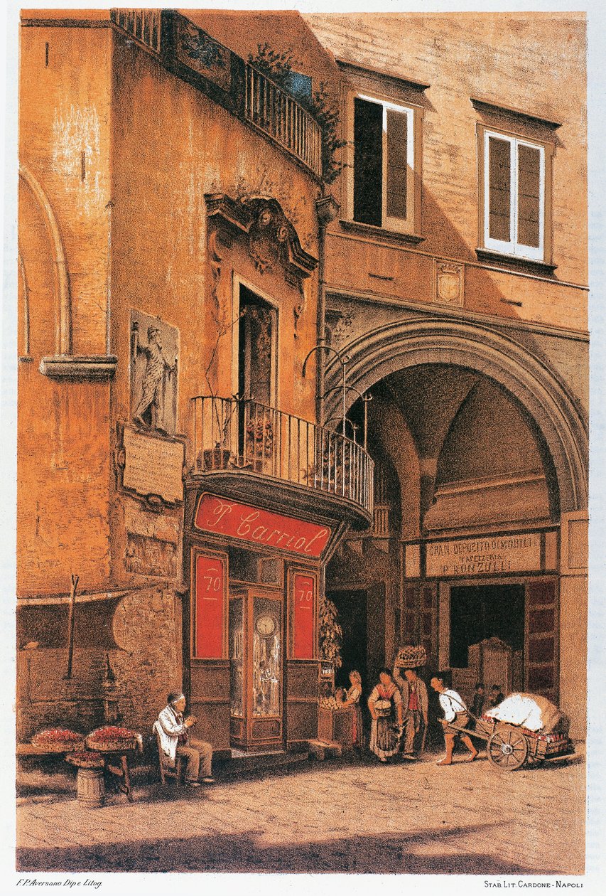 Italië, Napels, Sedile di Porto Straat door Francesco Aversano