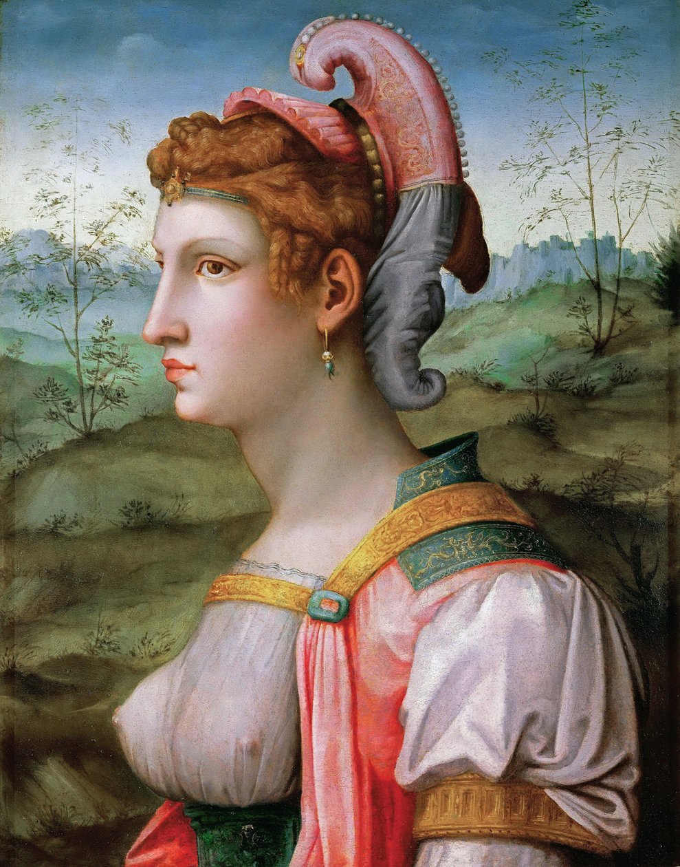 Italiaans:  Sibilla Sibyl door Francesco Bacchiacca