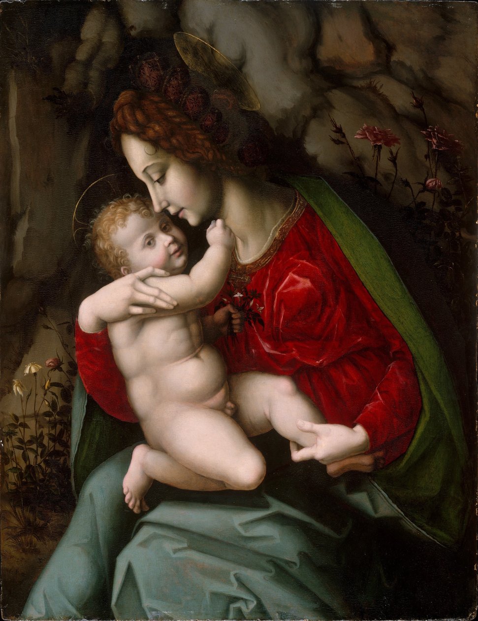 Madonna met kind door Francesco Bacchiacca