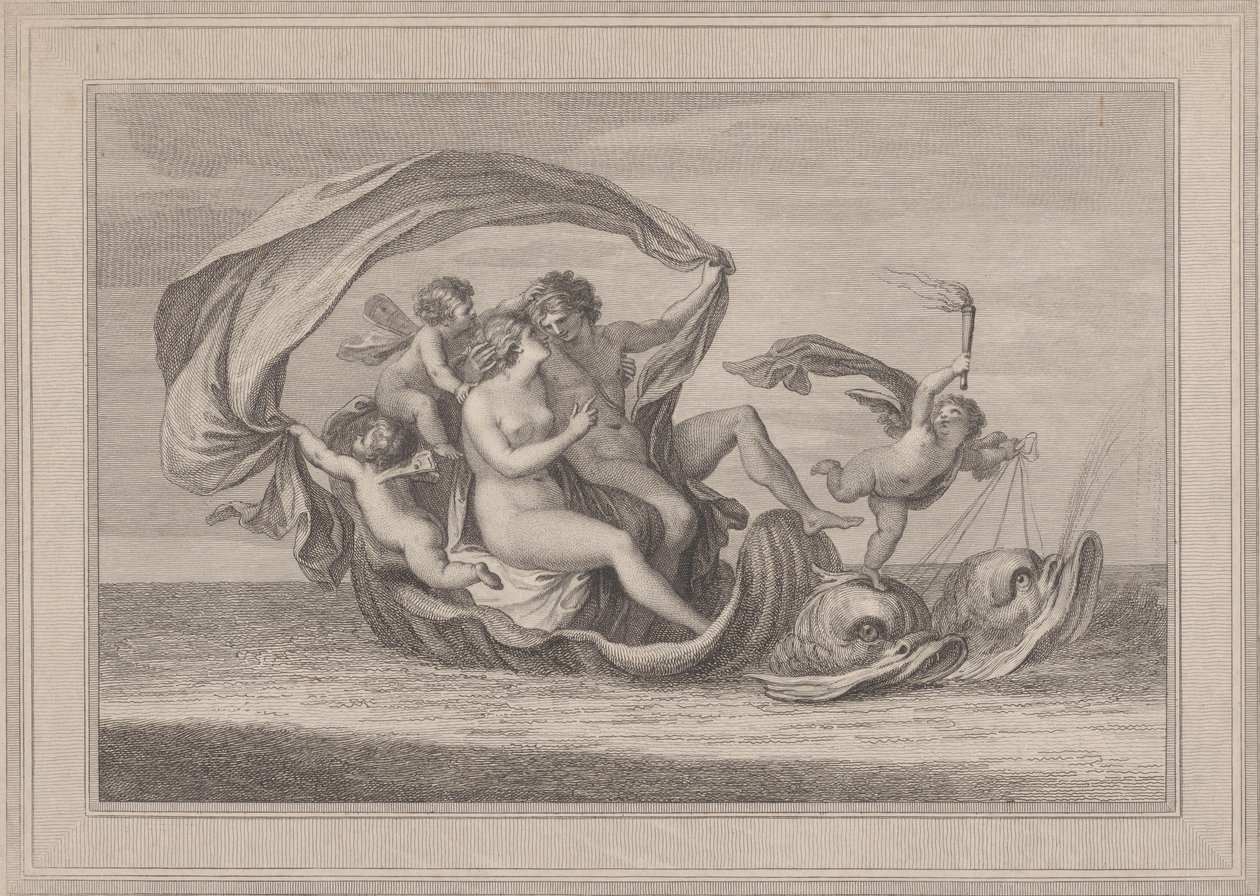 Acis en Galatea, 1787 door Francesco Bartolozzi