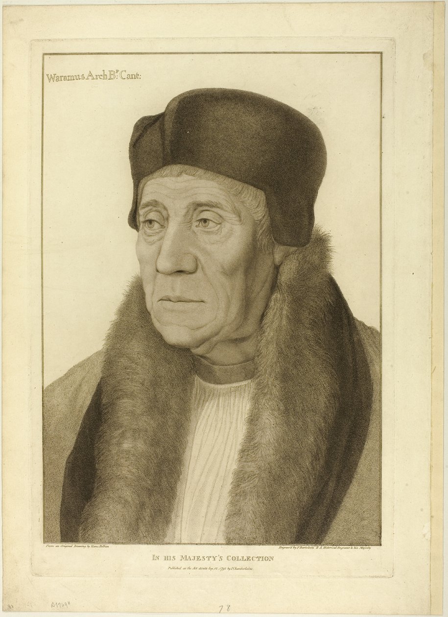 Aartsbisschop Warham door Francesco Bartolozzi