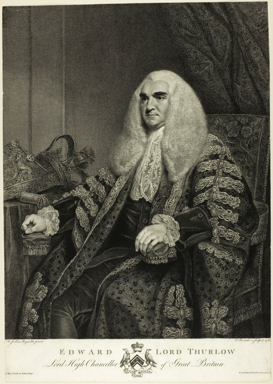 Edward, Lord Thurlow door Francesco Bartolozzi