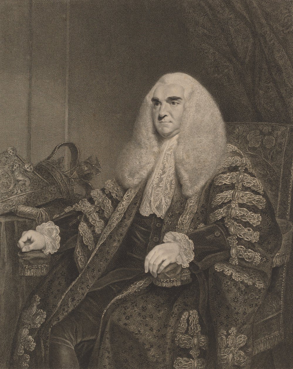 Edward, Lord Thurlow door Francesco Bartolozzi