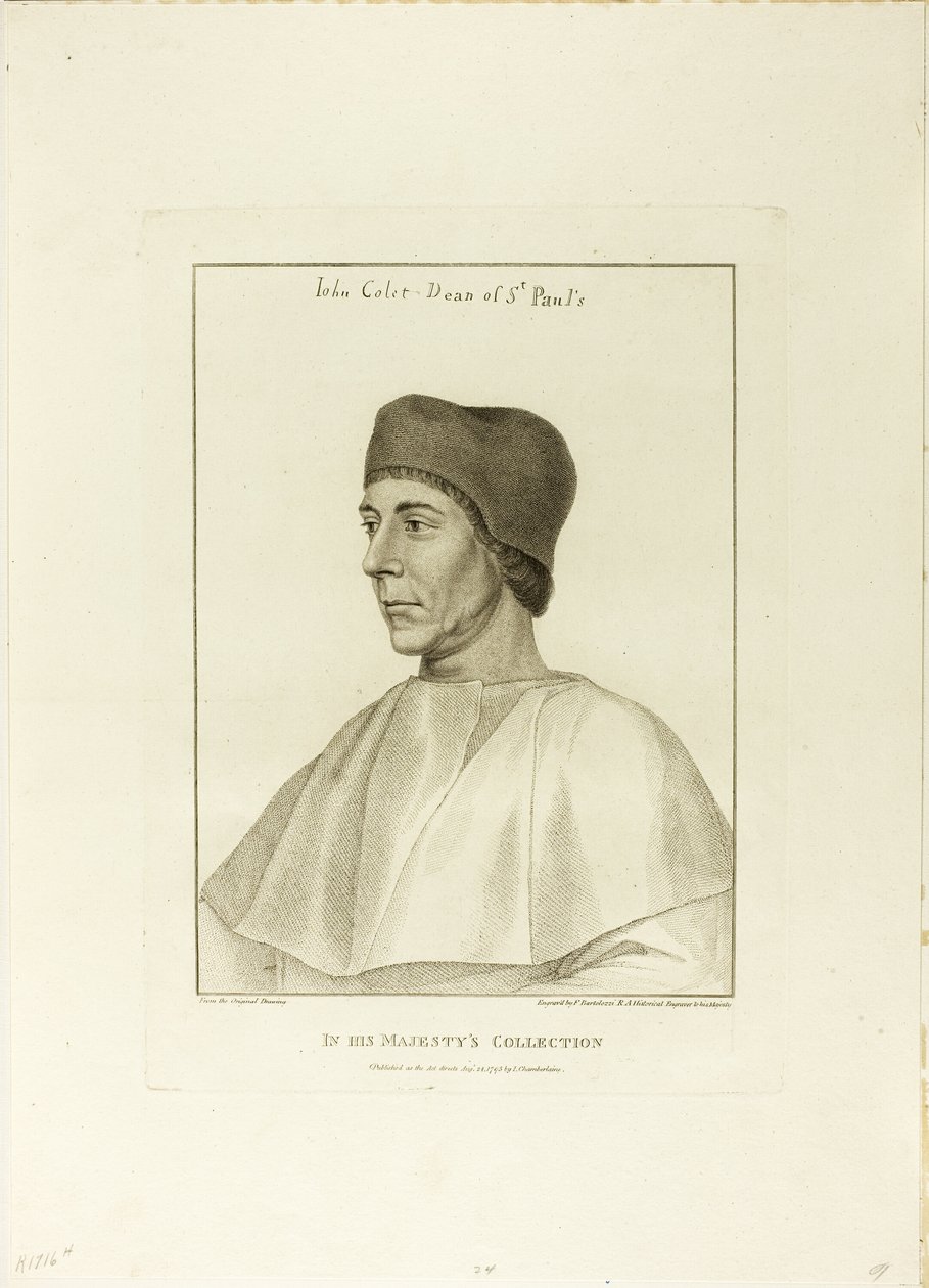 John Colet door Francesco Bartolozzi
