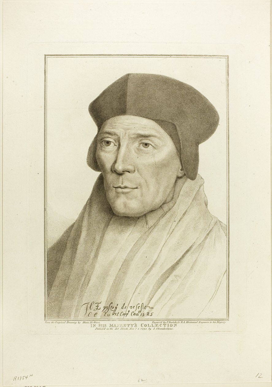 John Fisher, Bisschop van Rochester door Francesco Bartolozzi