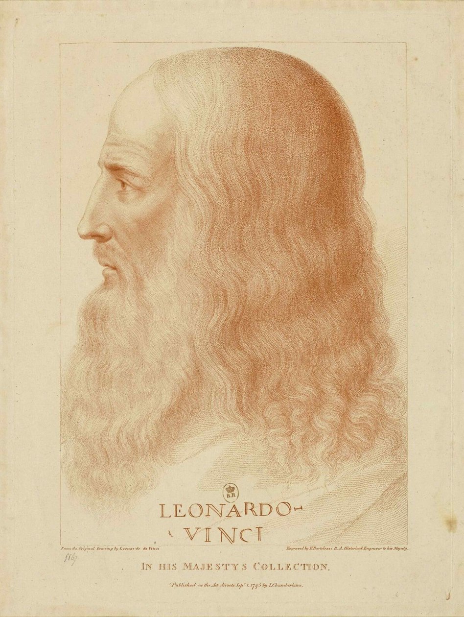 Leonardo da Vinci door Francesco Bartolozzi