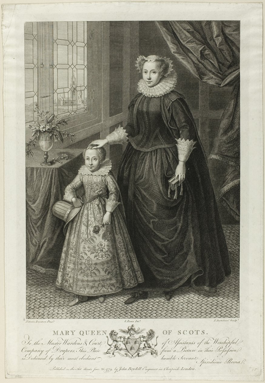 Mary Queen of Scots door Francesco Bartolozzi