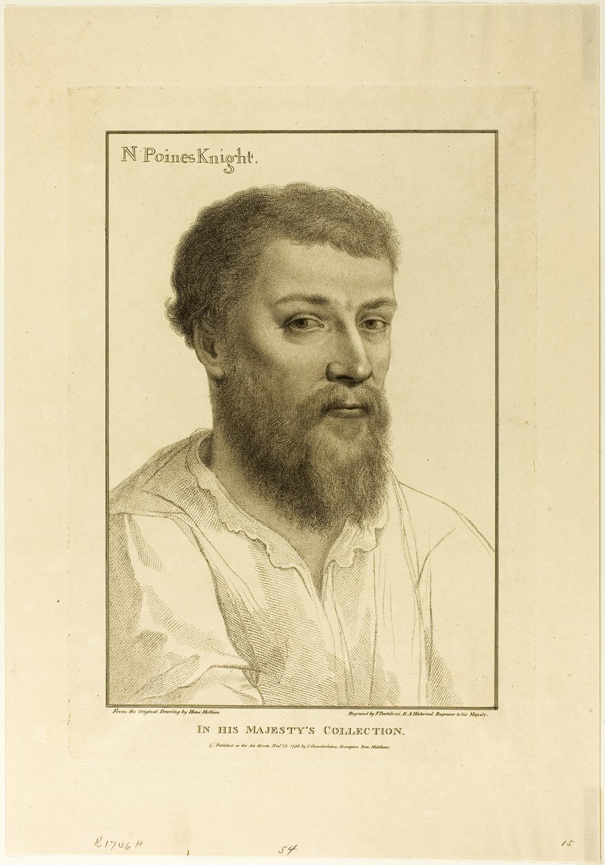 Sir Nicholas Poines door Francesco Bartolozzi