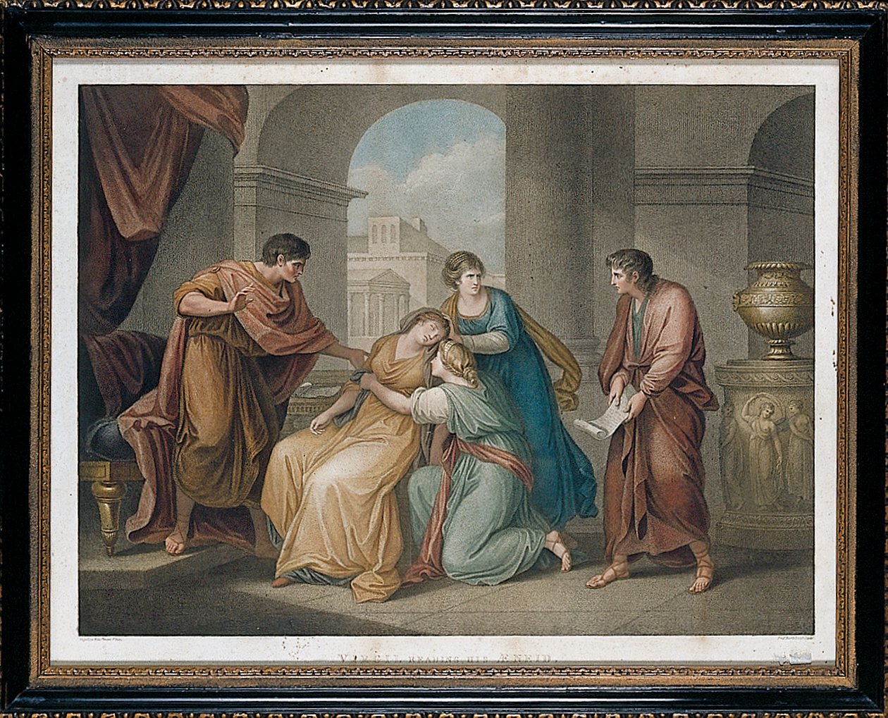 Vergilius leest zijn Aeneis, 1796 door Francesco Bartolozzi