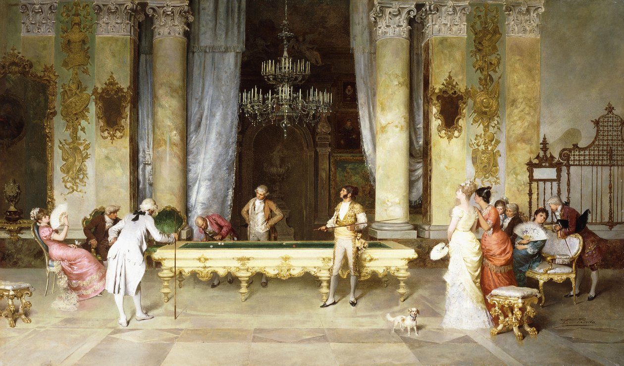 Het biljartspel door Francesco Beda