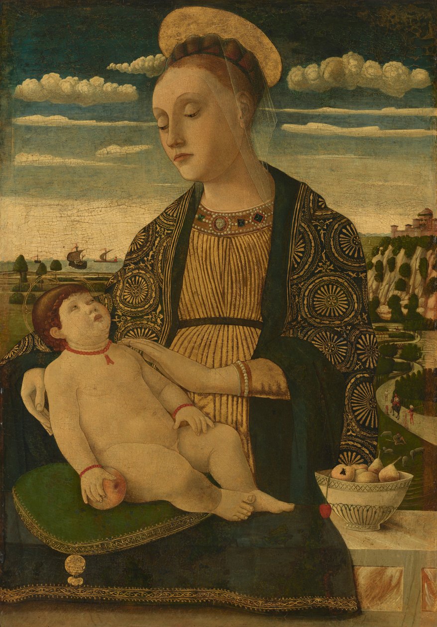 Madonna en kind door Francesco Benaglio