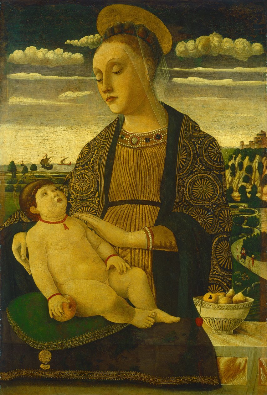 Madonna en Kind door Francesco Benaglio