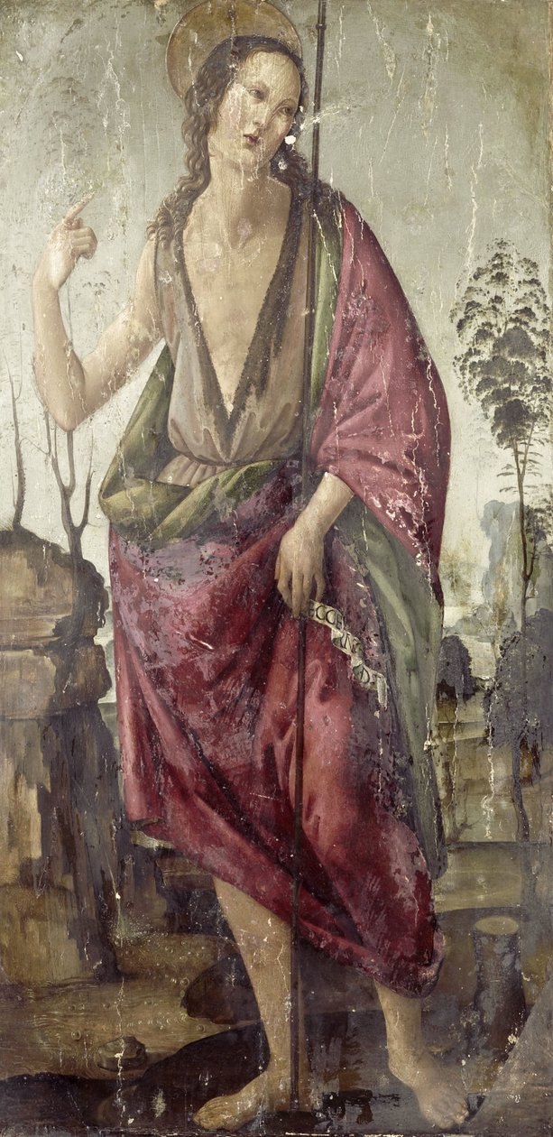 Johannes de Doper door Francesco Botticini (attributed to)