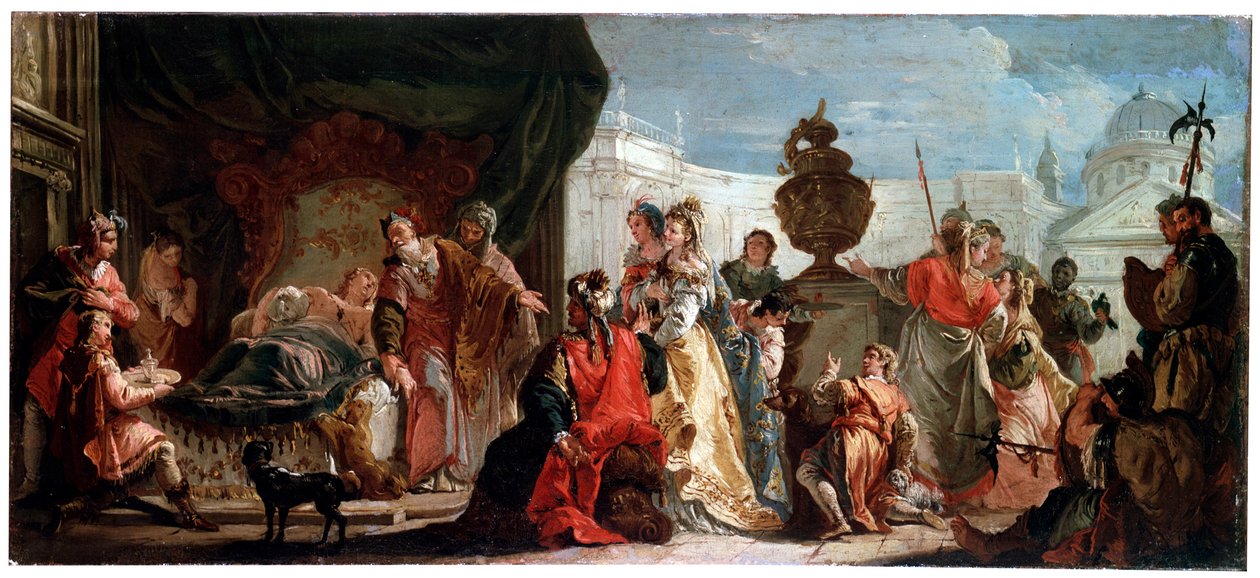 Antiochus en Stratonice, 18e eeuw door Francesco Fontebasso