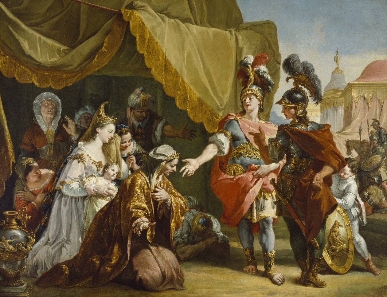 Familie van Darius voor Alexander door Francesco Fontebasso