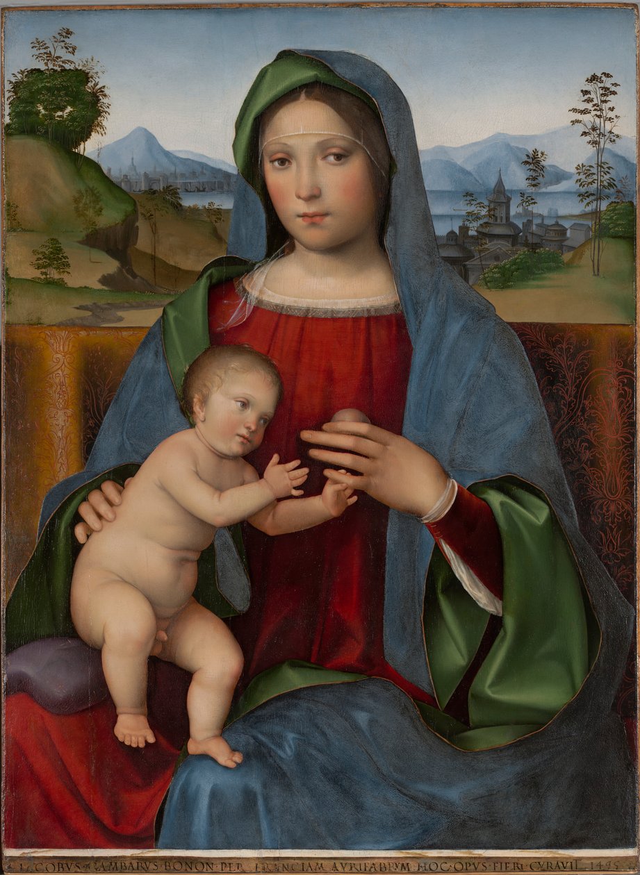 Maagd en Kind: De Gambaro Madonna door Francesco Francia