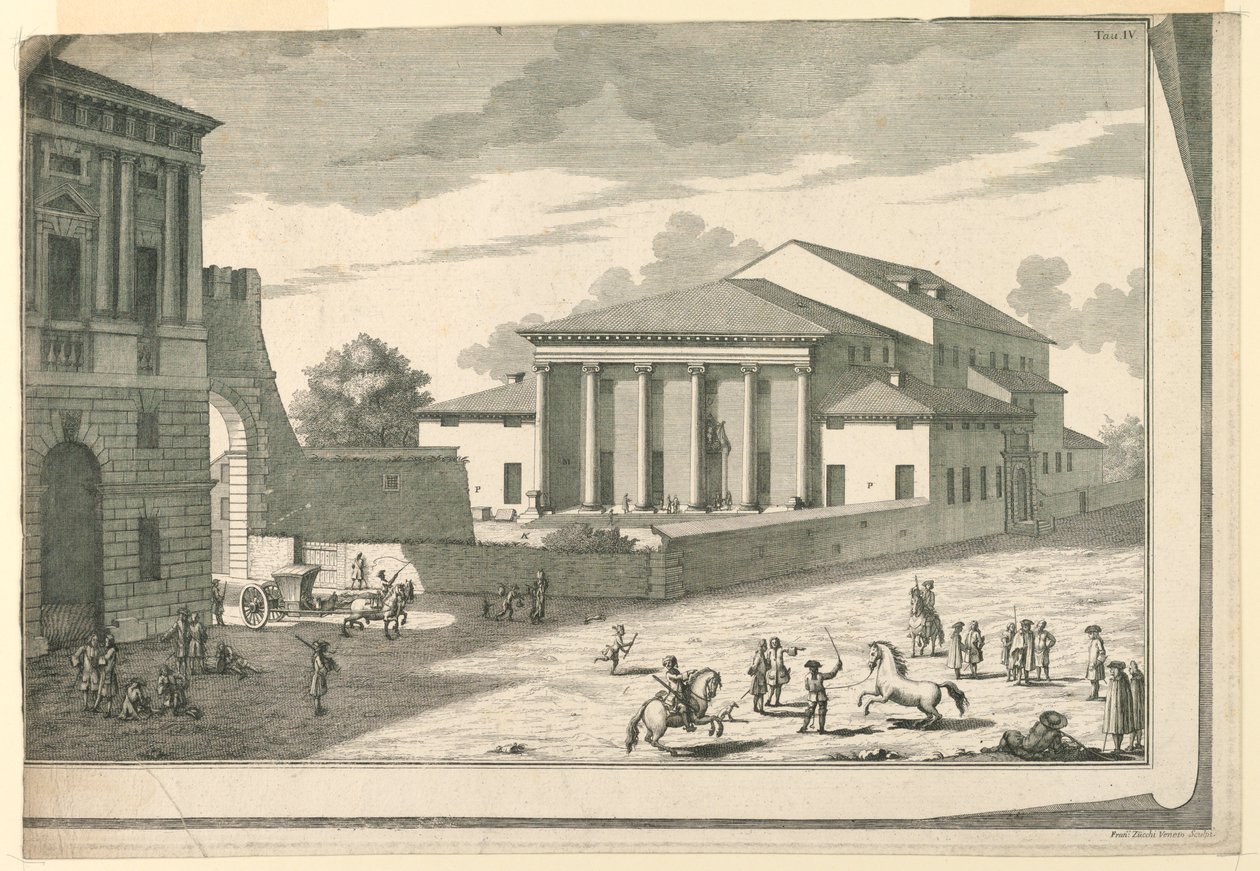 Exterieur, Teatro Filarmonico, Verona door Francesco Galli Bibiena