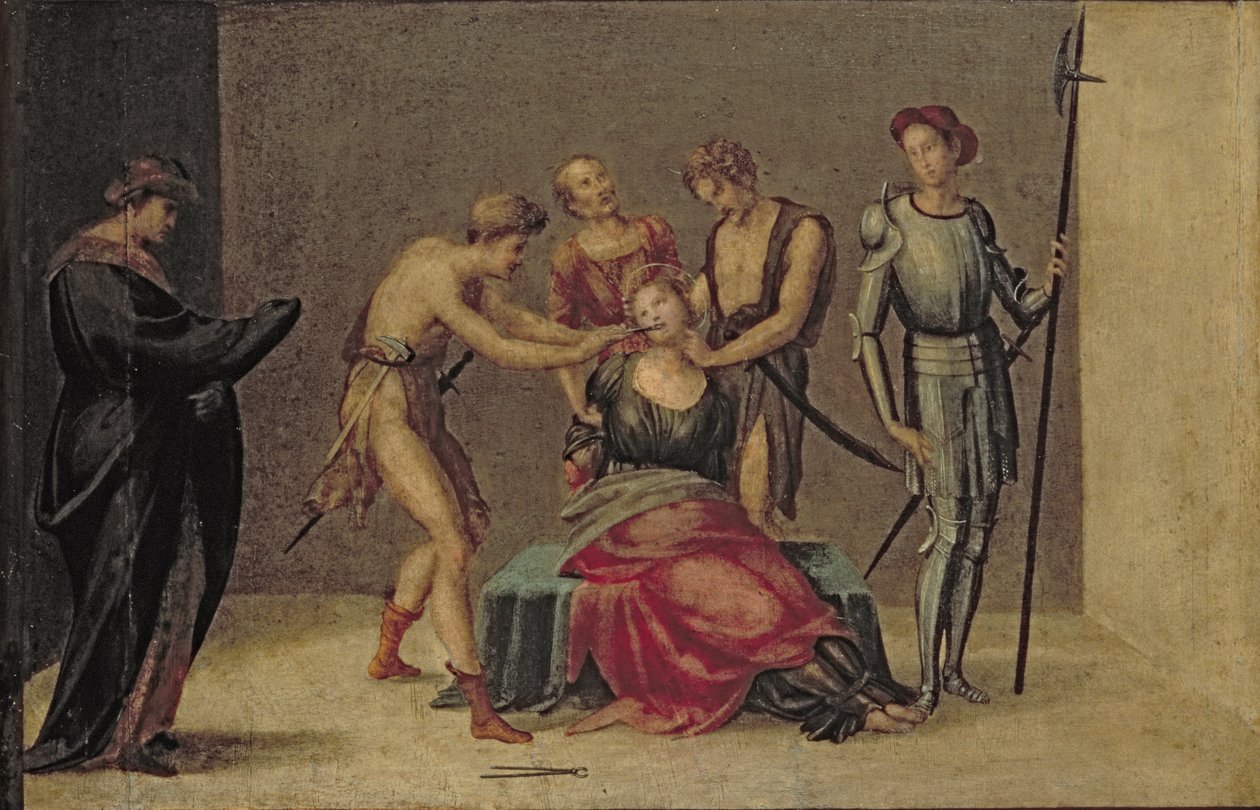 Het martelaarschap van St. Apollonia door Francesco Granacci