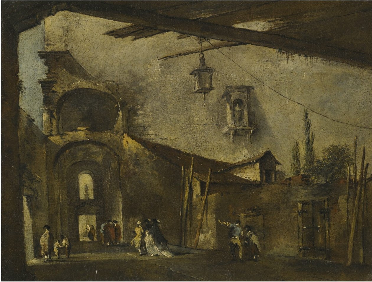 A Street in Venice door Francesco Guardi