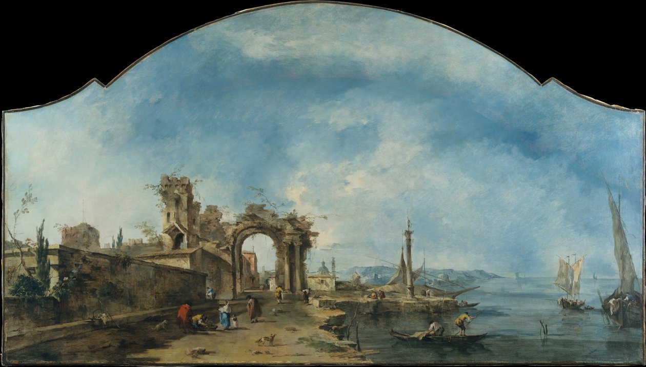 Fantastisch Landschap, c.1765 door Francesco Guardi