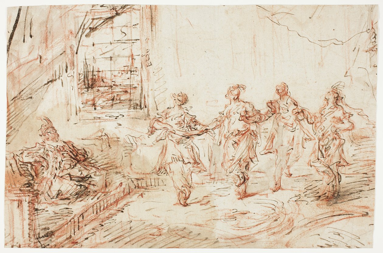 Harem scène door Francesco Guardi