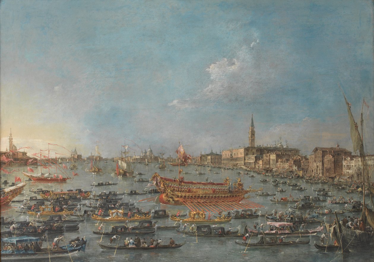 Het Bucintoro-festival van Venetië door Francesco Guardi