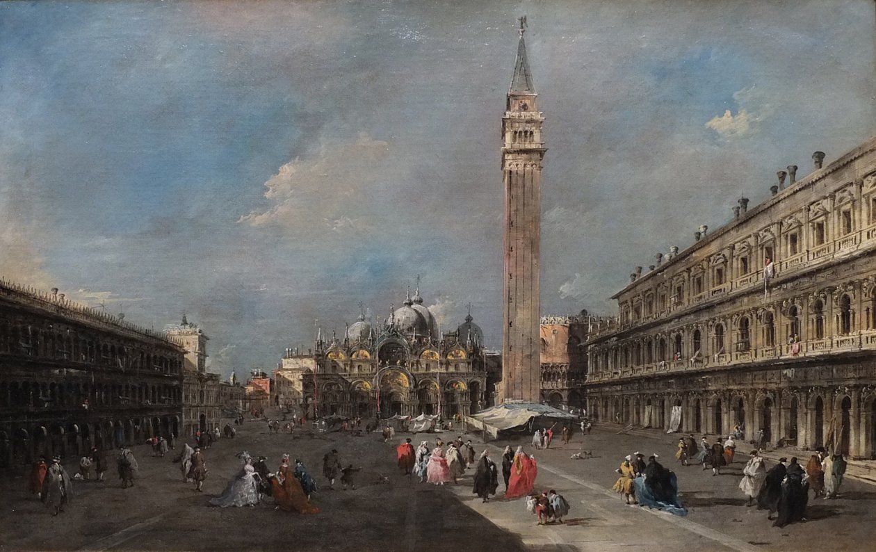 Het San Marcoplein, Venetië door Francesco Guardi