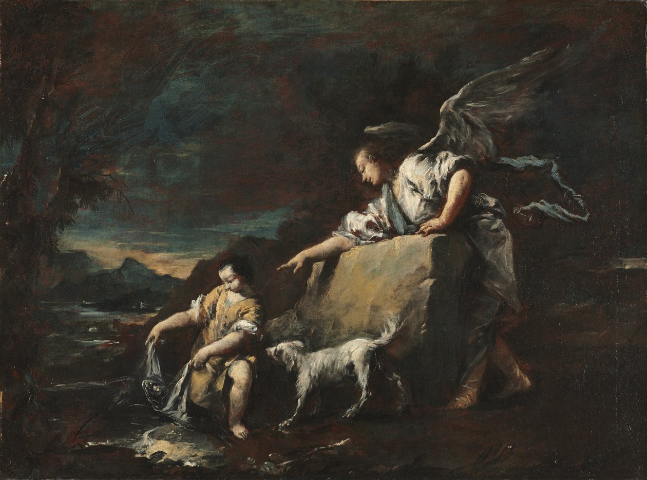 Tobias en de Engel door Francesco Guardi