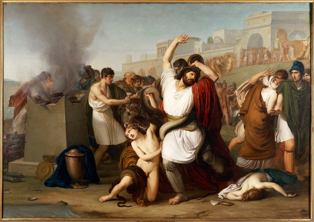 Schilderij van Trojaanse priester Laocoön door Francesco Hayez