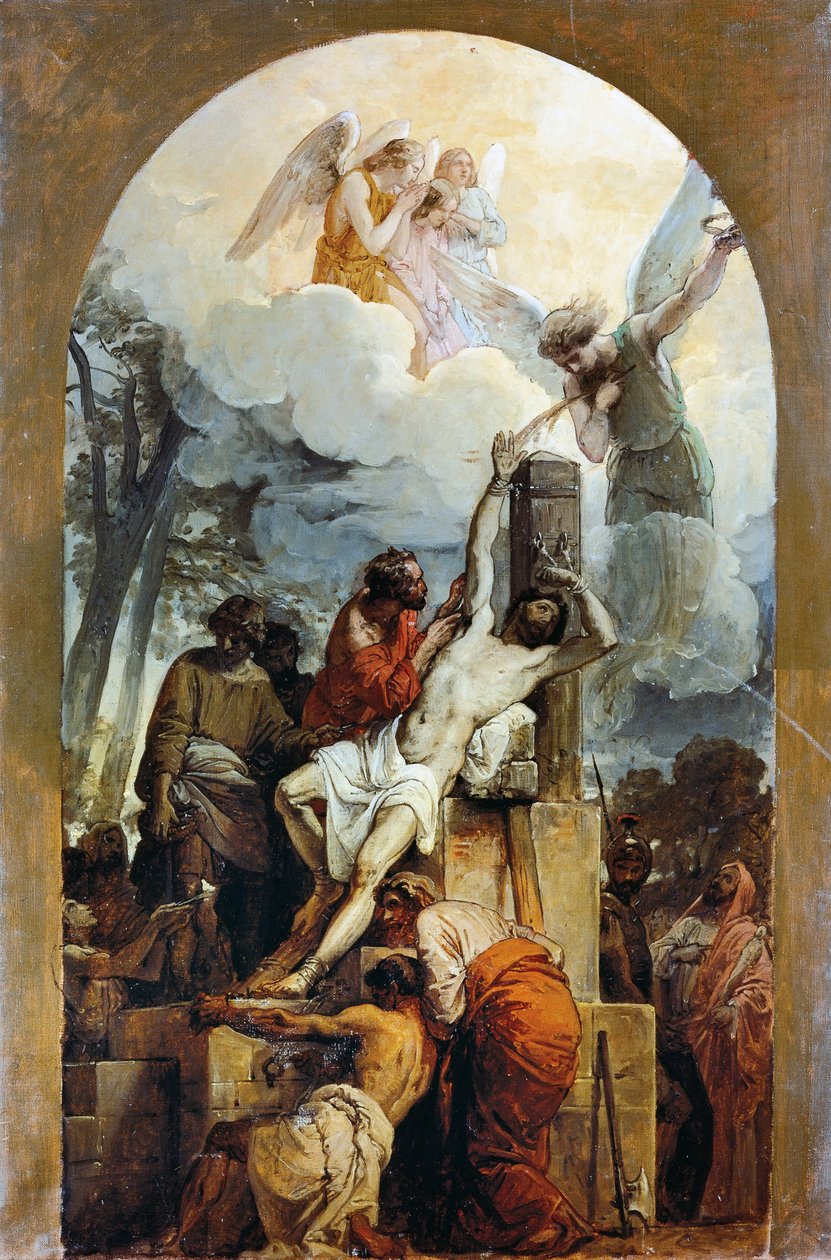 Het martelaarschap van St. Bartholomeus door Francesco Hayez