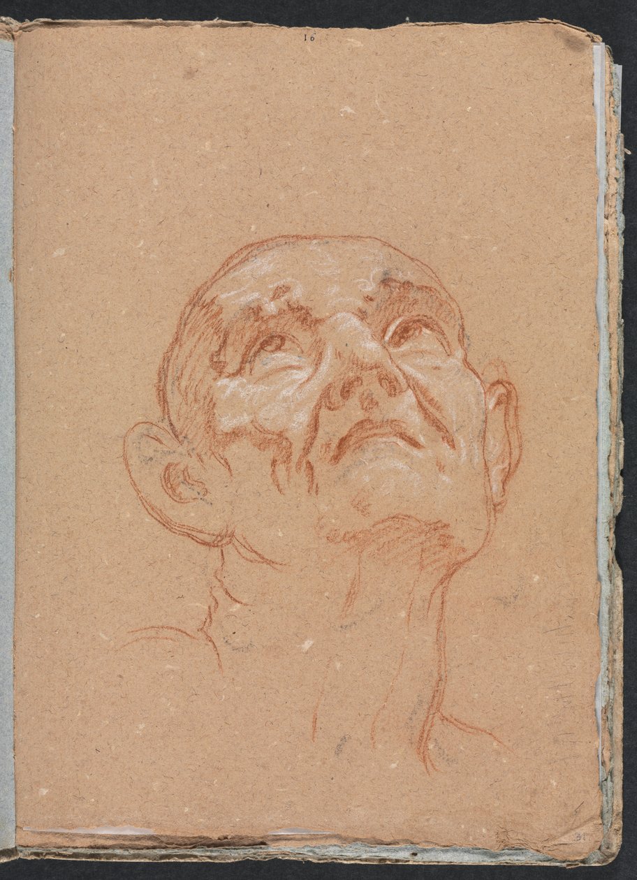 Verona Schetsboek: Mannelijk hoofd (pagina 31) door Francesco Lorenzi