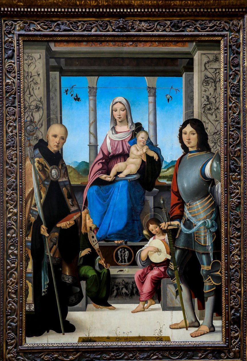 De maagd en het kind door Francesco Marmitta