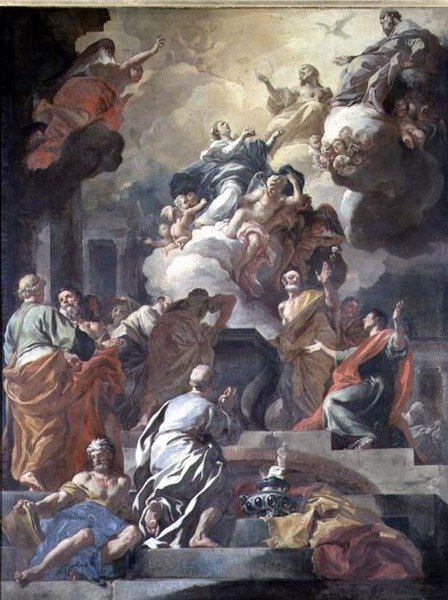 De tenhemelopneming van de Maagd Maria door Francesco Solimena