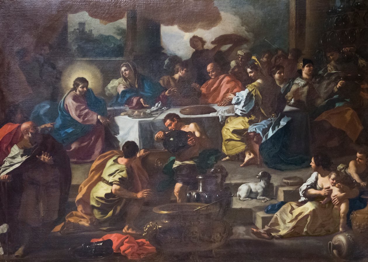 De bruiloft van Kana door Francesco Solimena