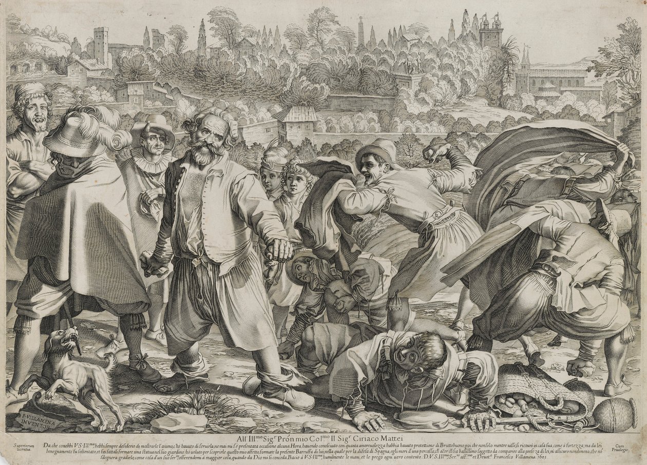 Il Bruttobuono (Het Straatgevecht) door Francesco Villamena