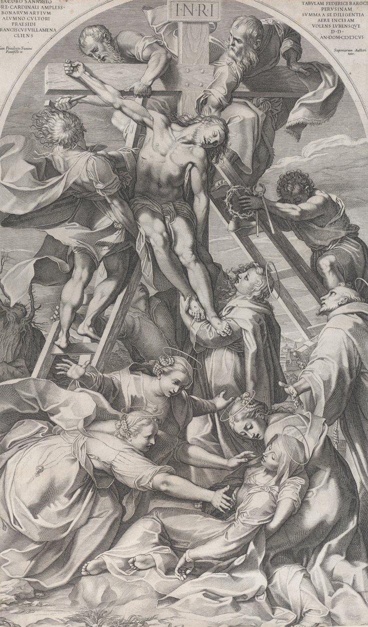 De kruisafneming, 1606 door Francesco Villamena