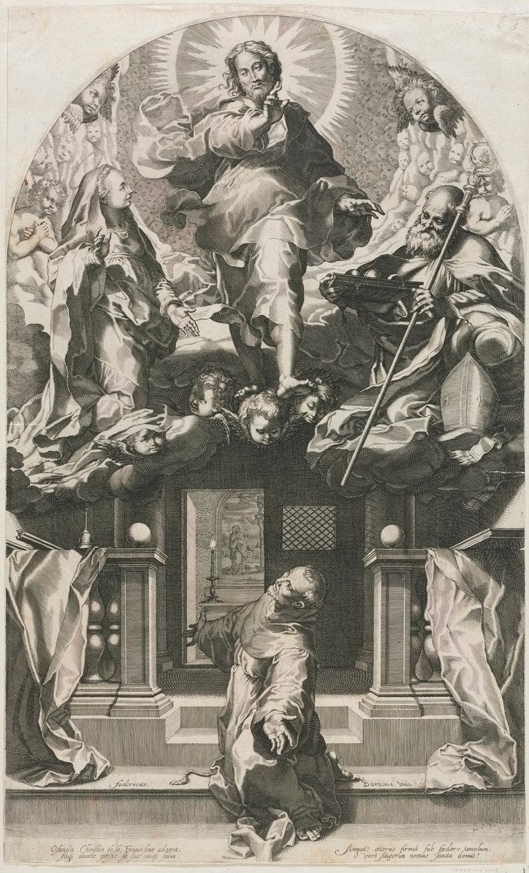 De extase van St. Franciscus door Francesco Villamena