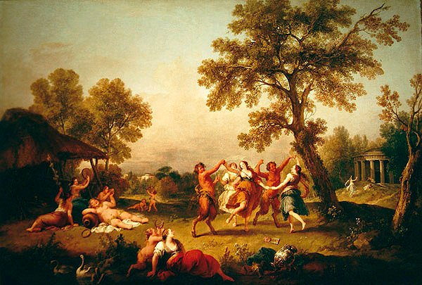 Bacchanaal, c.1740-50 door Francesco Zuccarelli