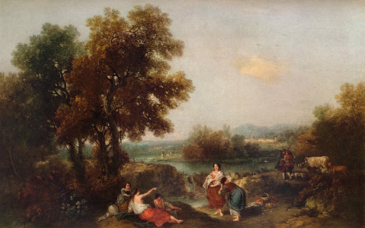 Landschap met figuren, 18e eeuw, 1915 door Francesco Zuccarelli