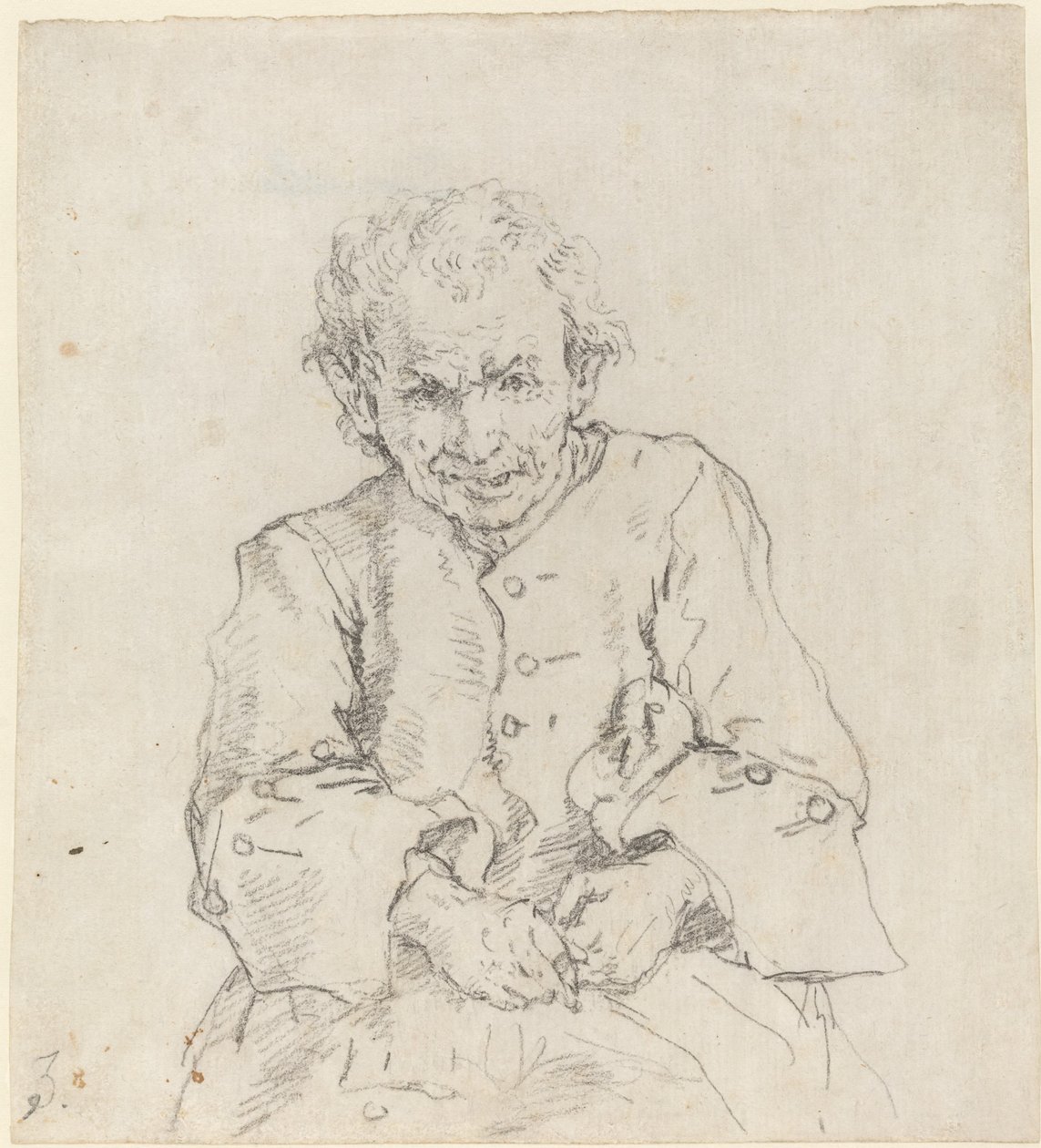 Zittende boer door Francesco Zuccarelli