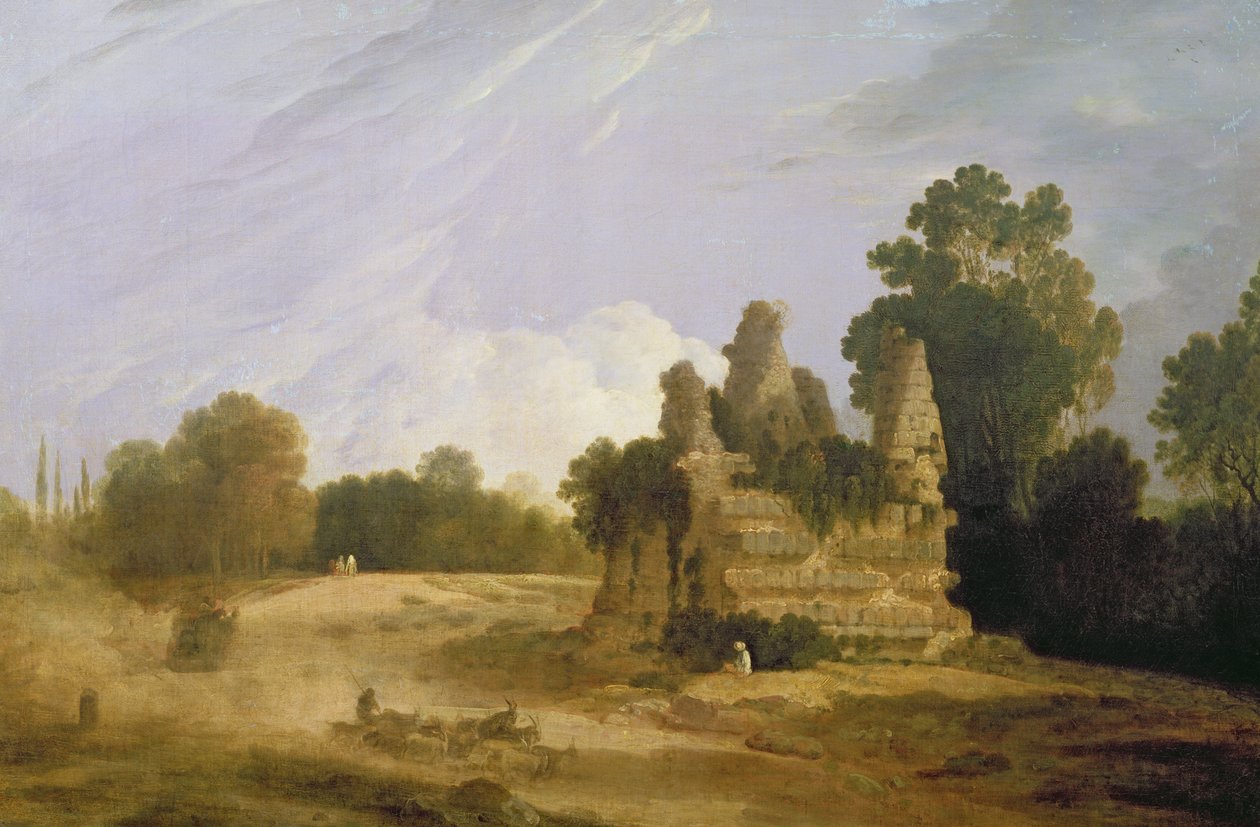 Het Graf van Horatii en Curatii door Francesco Zuccarelli
