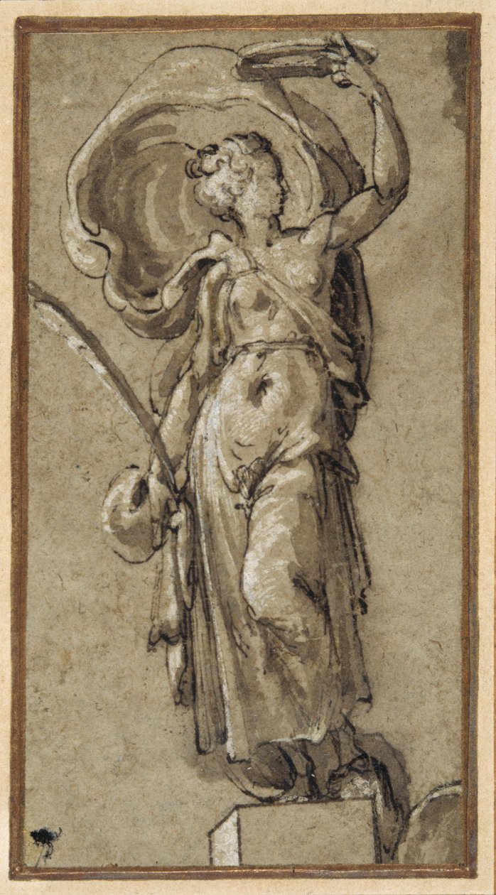 Fortuna met een palm door Francesco de Rossi Salviati