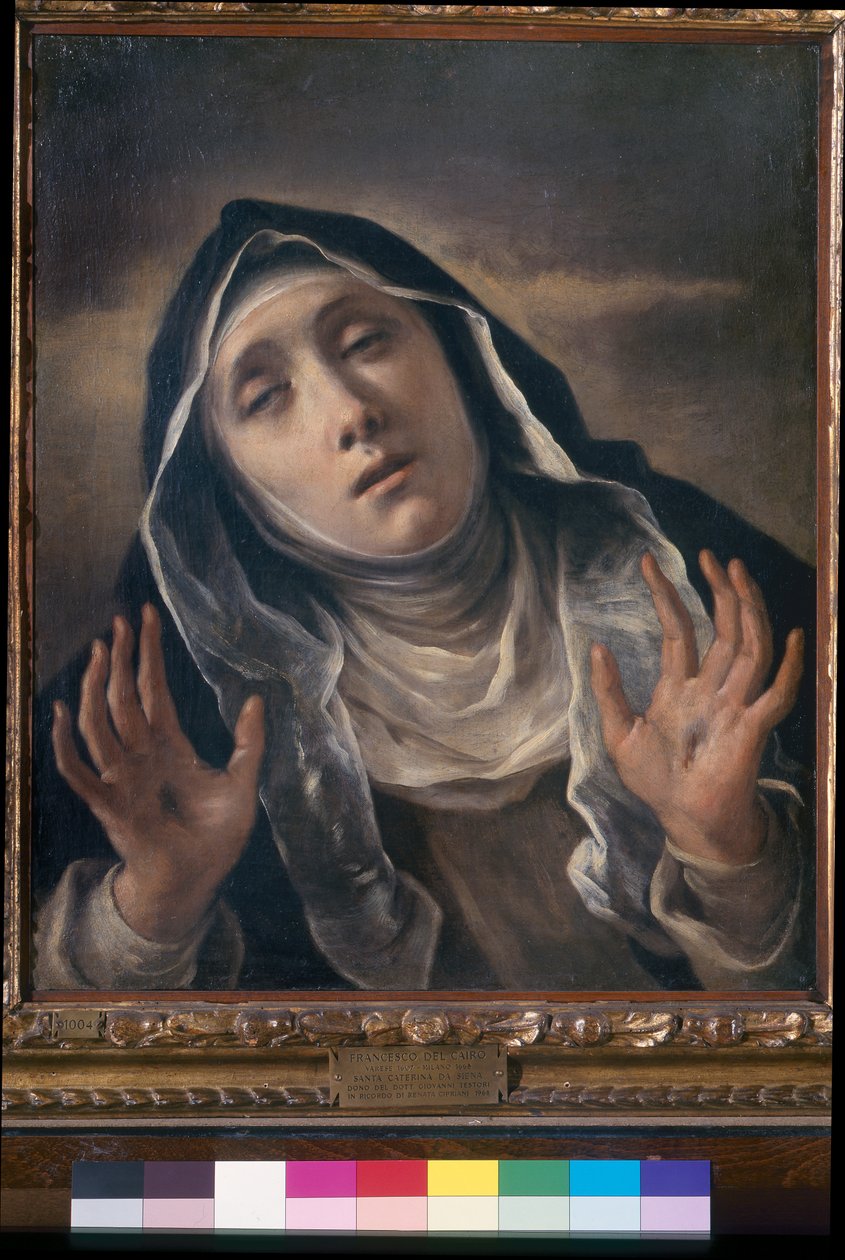 Sint-Catharina van Siena door Francesco del Cairo