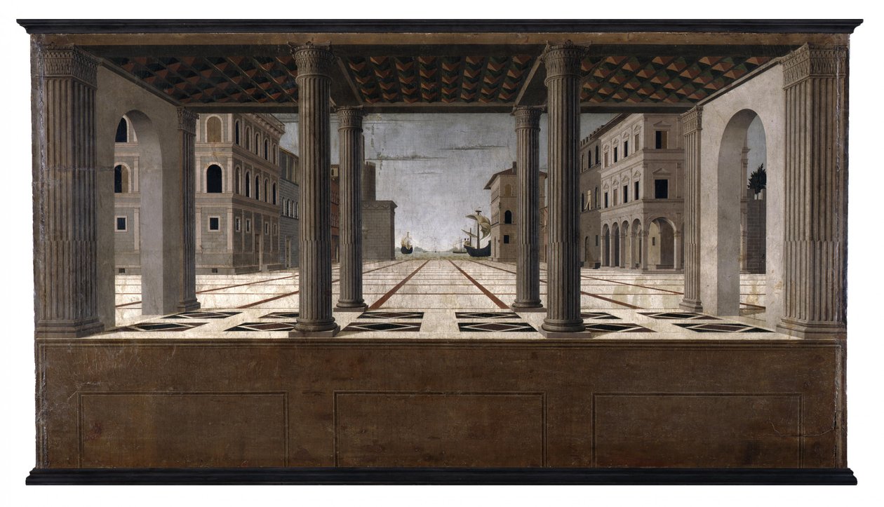 Duits: Idealstadt Architecturale Veduta door Francesco di Giorgio
